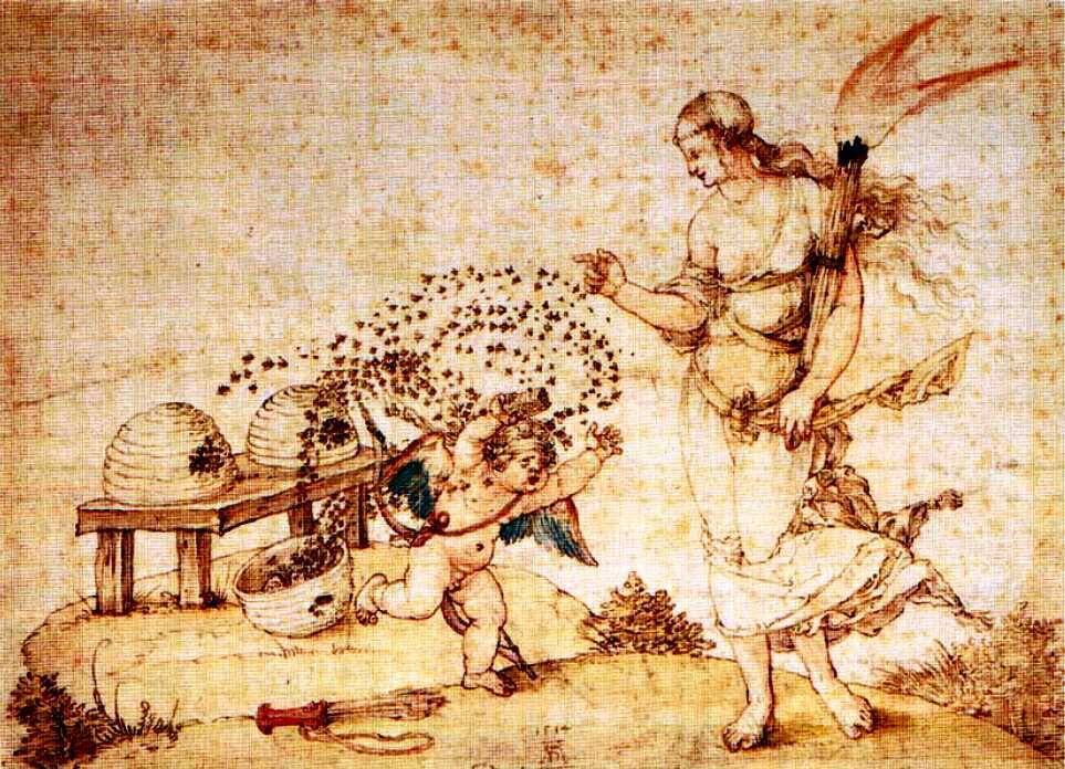 Image of Melissa Priestess tending the bees